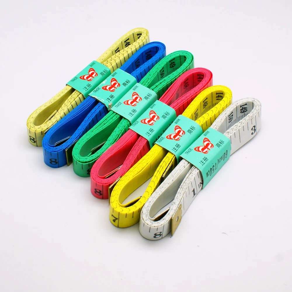 

12 bundles 150cm Mixed Color Body Measuring Ruler Sewing Tailor Tape for Sewing Cotton Measuring Tape