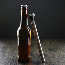 Stainless Steel Ice Wine Chiller Stick With Wine Pourer Wine Cooling Stick Cooler Beer Beverage Frozen Stick Ice Cool Bar Tool