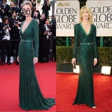 Изумрудное вечернее платье с блестками длинное платье de soiree торжественное платье вечерние платья с аппликациями Вечерние платья abendkleider