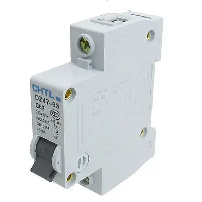 63A Номинальный ток AC230/400 V 1P MCB миниатюрный автоматический выключатель