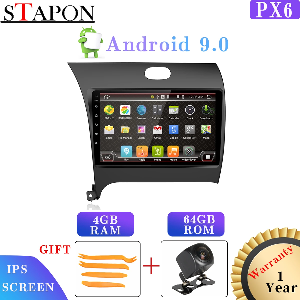 Android 9,0 4 Гб ОЗУ 64 Гб ПЗУ 6 ядер ips для kia k3 2012- автомобильный DVD GPS; Мультимедийный проигрыватель стерео радио wifi DVR PX6