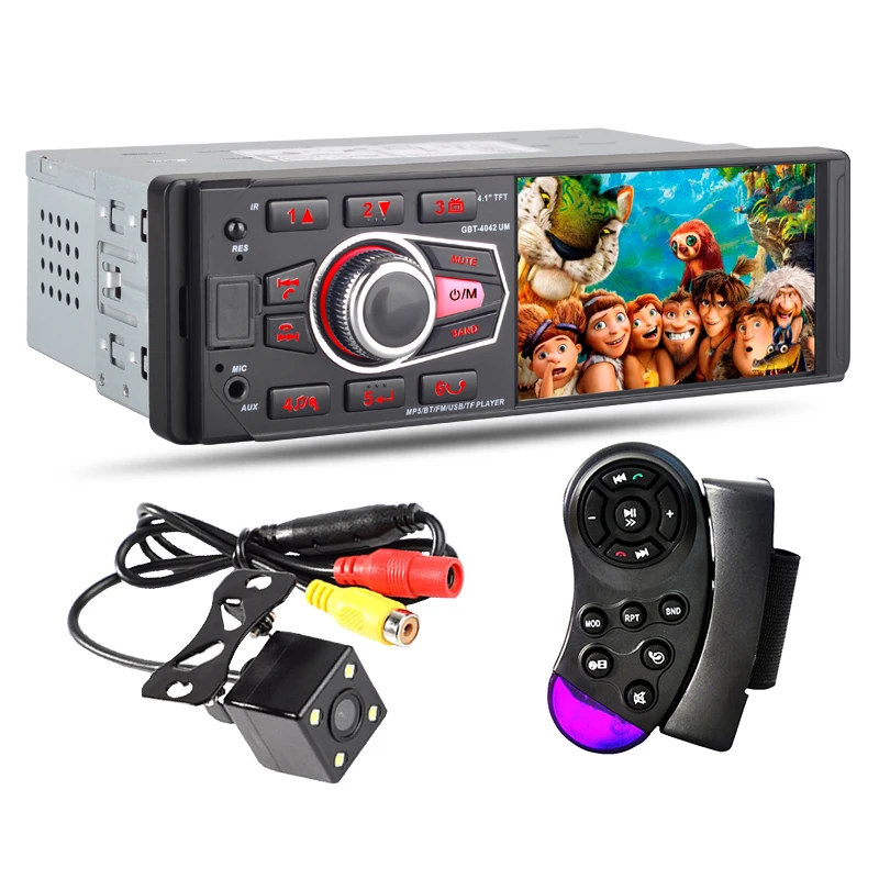 Автомагнитола 1 Din 4032UM 4 дюйма Bluetooth FM/USB/AUX in/SD MP3 HD 1080P экран|Автомобильные