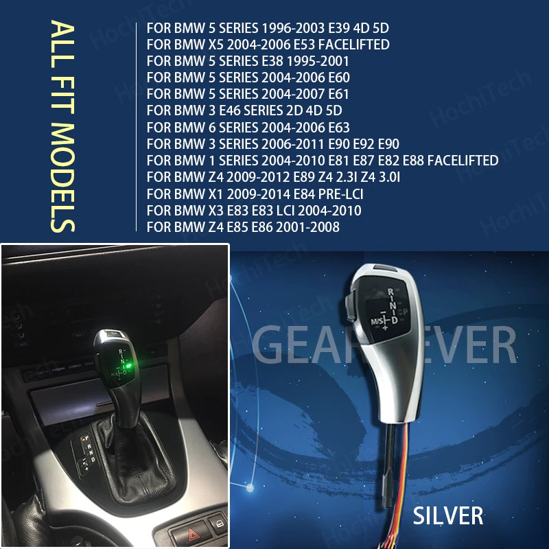 

LED Gear Shift Knob Shifter Lever For BMW x1 x3 x5 z4 E81 E82 E87 E88 89 E46 E90 91 E92 E93 E39 E60 61 3 E64 E38 E84 E53 E85 E89