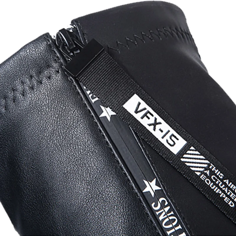 Side Zipper Knights Boot Women Height Increasing Platform Winter Shoes Woman Stretch Febric Wedges Knee High Snow Boots WB067