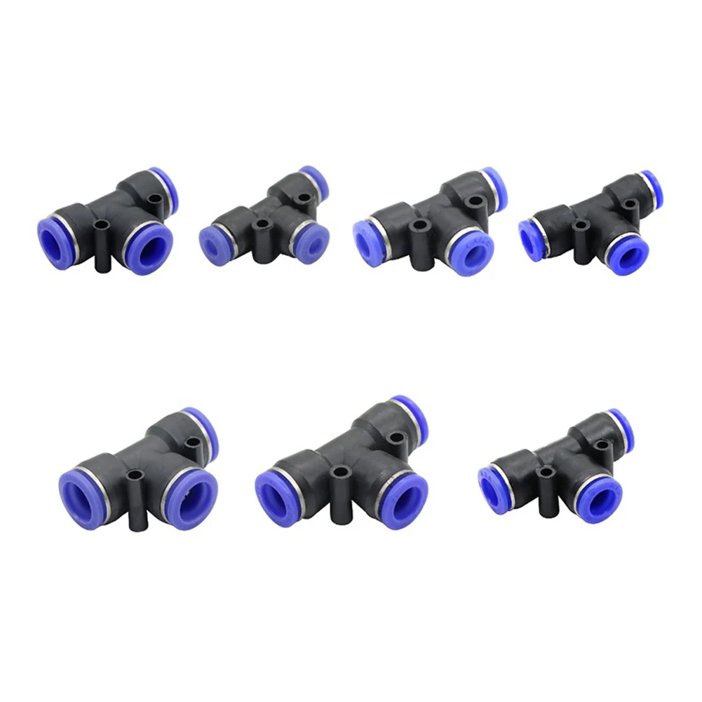 

PE Air Connectors 4 6 810 12 14 16MM Pneumatic Fitting Quick Connect Slip Lock Tee 3Way Plastic Pipe Water Hose Tube Connector