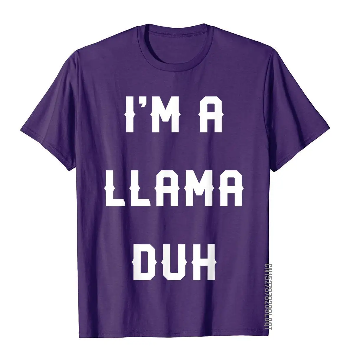 Halloween Easy Llama Costume Shirts I'm A Llama Duh T-Shirt__B12577purple