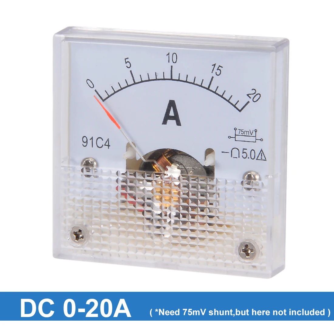 Uxcell Uxcell 1 шт. 85C1/91C4-A аналоговый ток Панель метр DC 5mA-20A Амперметр для тестирования цепи Амперметр тестер Калибр