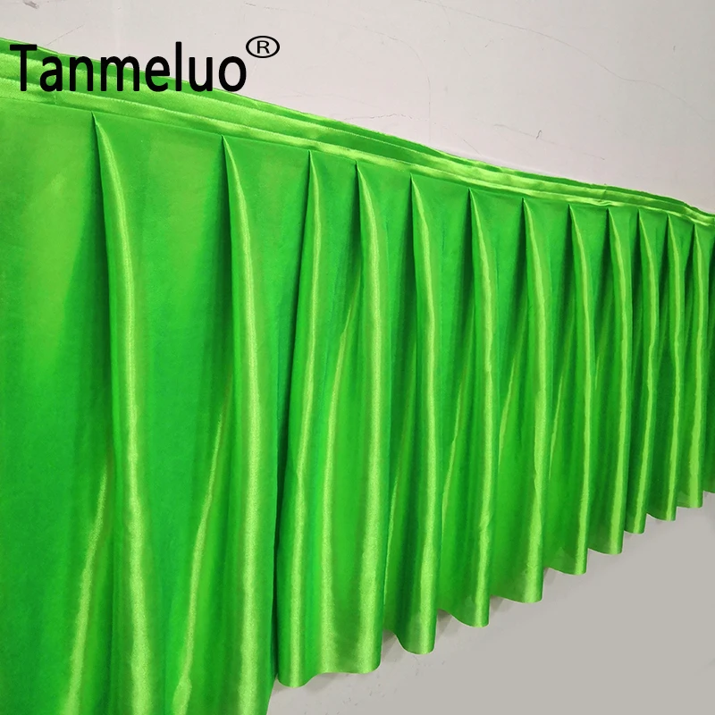 Wedding Stage Table Skirting Decoration Party Table Ice Silk Banquet Skirt Wedding Backdrop for Tablecloth Cover