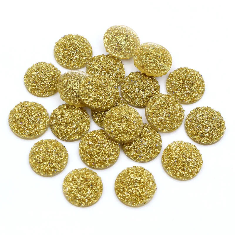 Модные 40 шт 8 мм 10 12 смешанные цвета Druzy натуральный камень выпуклая плоская