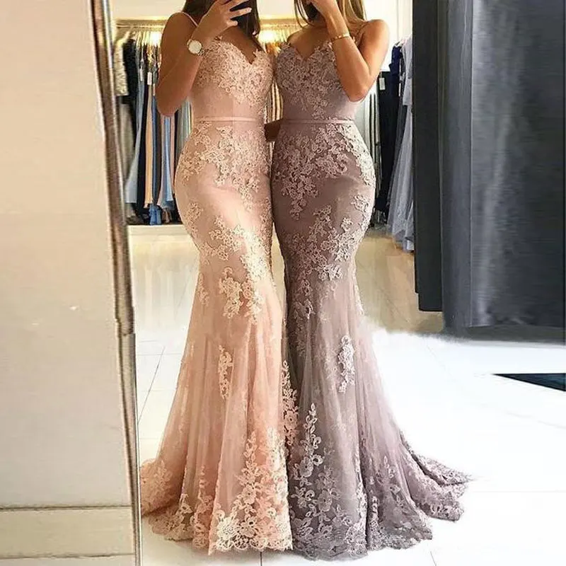 

Vinca sunny V-neck Mermaid Party Evening Dresses 2023 Vestido De Noiva Sereia Gown Lace applique Prom Dresses Robe De Soiree