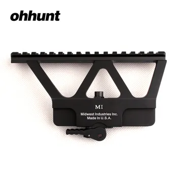 

ohhunt Hunting Quick Detach AK Railed Scope Mount Fits 20mm Weaver Picatinny Rail Black for Hunting Rifle Scope Accessories