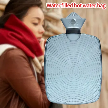 

Transparent Ice Pack Warm Home Hot Water Bottle Portable PVC Winter Heat Preservation Leakproof Massage Pain Relief Bed