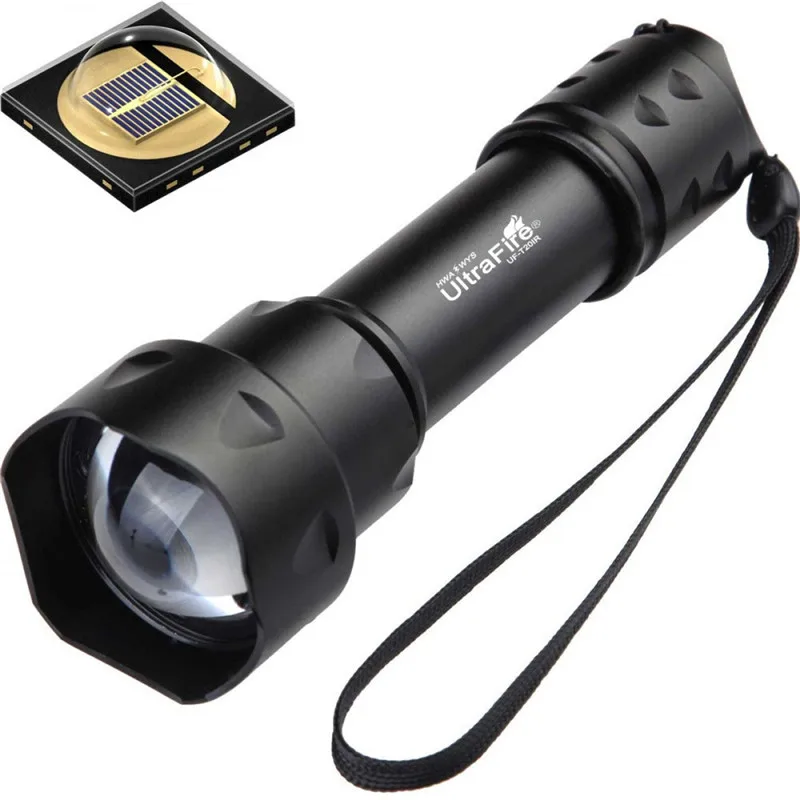 Zoomable T20 Infrarot 850NM IR LED Nachtsicht Licht Taschenlampe 200 Yards Lampe 
