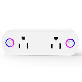 

Smart Plug Wifi Smart Life Socket 15A US Plug 2in1 Dual Outlet Energy Monitoring