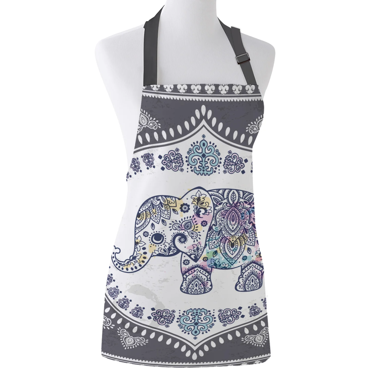 Индивидуальные фартуки Африканский индийский слон богемный женский нагрудник
