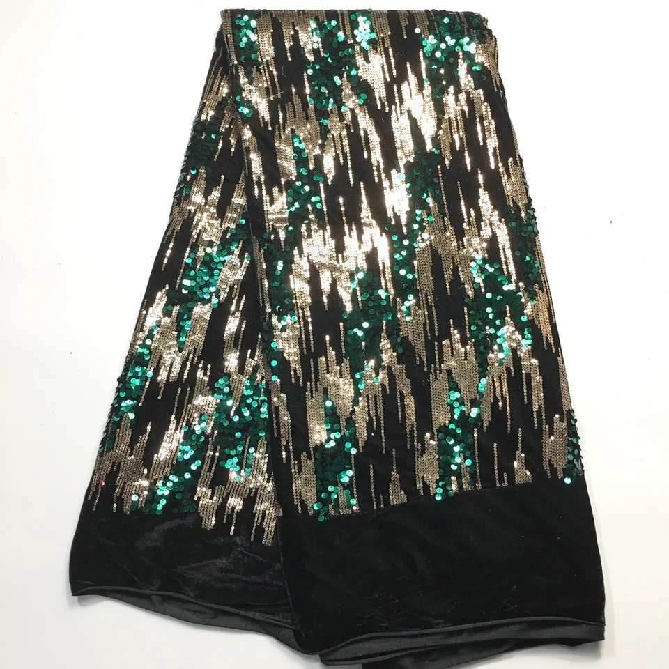 

Бархатная африканская кружевная ткань 2021, высококачественное кружево с блестками и вышивкой, бархатная ткань, нигерийское французское кружево для свадьбы M3551