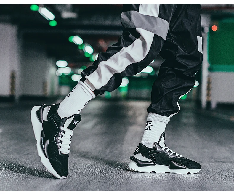 Sneakers for Men High Quality Lace-up Sports Shoes Comfortable Outdoor Trend Breathable Running Shoes Breathable Rubber PU