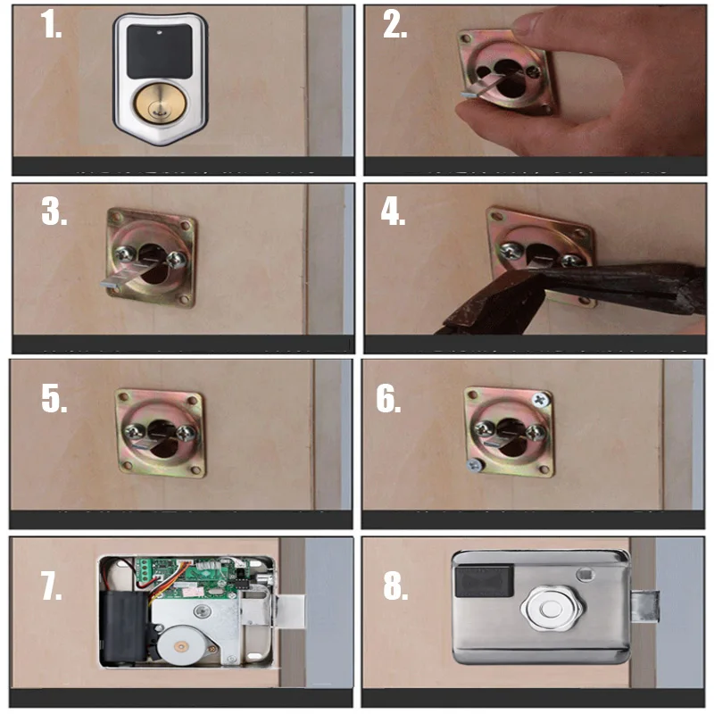 Электрический дверной замок на батарейках/12В постоянного тока 13,56 IC RFID считыватель Электрический дверной замок для ворот система контроля доступа комплект с 10 тегами