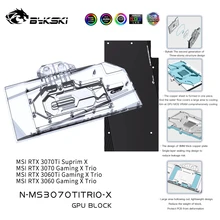 Bykski – bloc de refroidissement à eau GPU, pour MSI RTX 3060 3070 Ti suprême Gaming X Trio VGA, 5V RBW /12V RGB,N MS3070TITRIO X