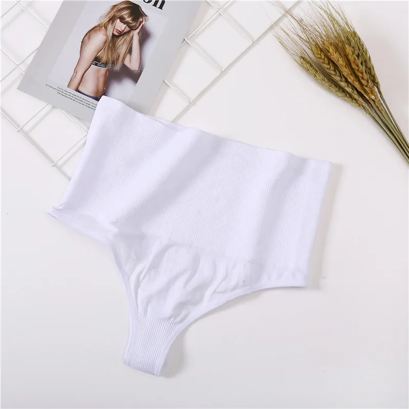 Style 1 White Women High Waist Shaper Sexy Thong Autumn Breathable Body Shapers Slimming Underpants Tummy Underwear Soft Shaping Panties M-2XL - Цвет: Style 1 White