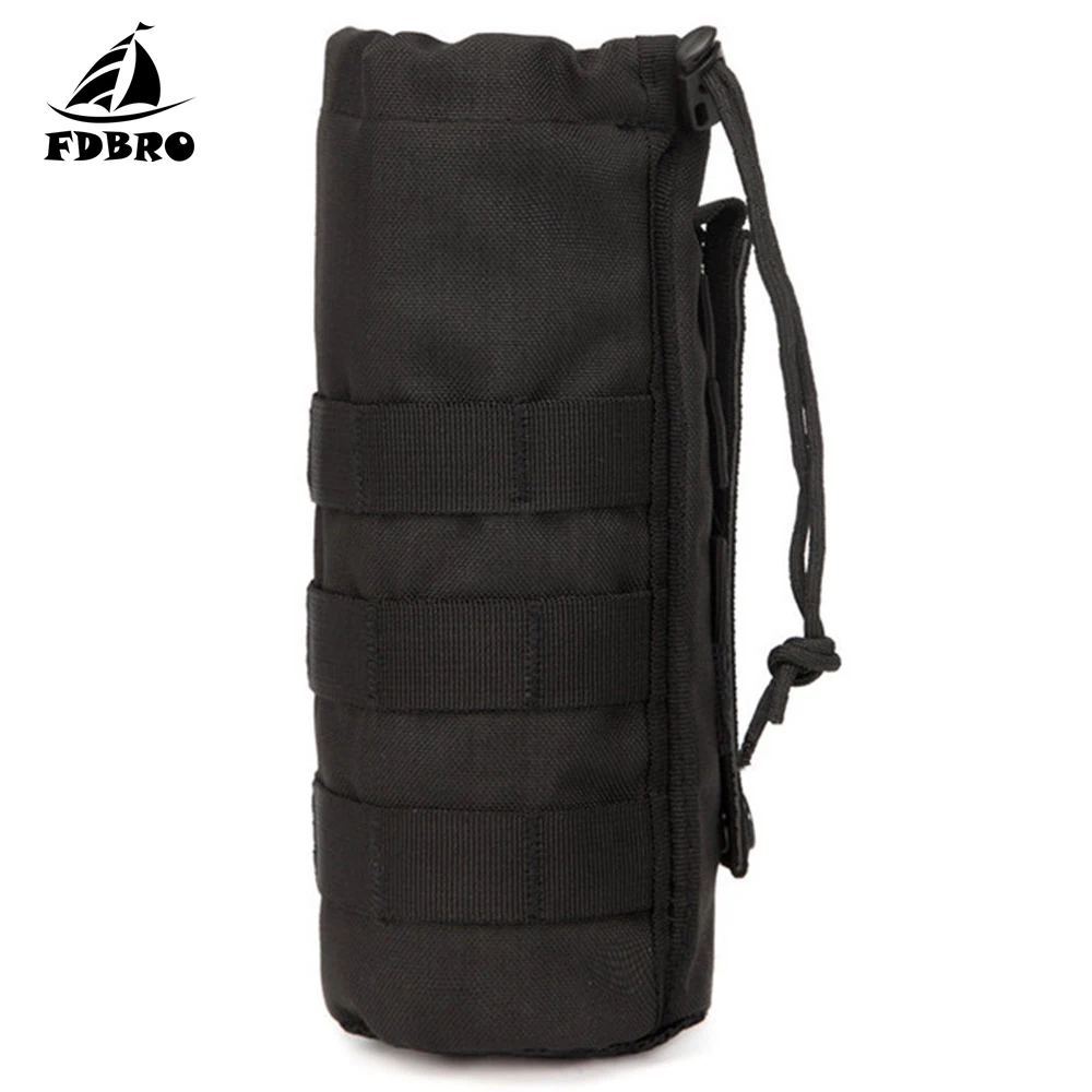 FDBRO 1L нейлоновая Портативная сумка для бутылки воды Molle для кемпинга, сумки для чайника, сумки для рюкзака, жилета, пояса для путешествий, велоспорта, пеших прогулок, аксессуары