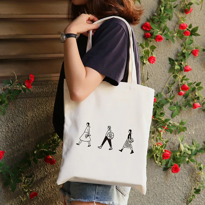 Женские сумки, вместительная сумка для покупок, тканевая сумка-тоут, Женская эко многоразовая сумка через плечо