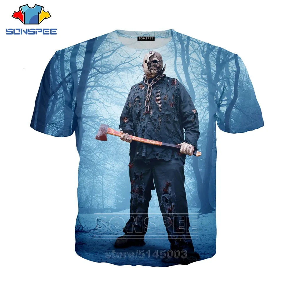 9 Jason Voorhees футболка для мужчин женщин Толстовка 3D принт фильм ужасов пятница 13th короткий рукав Уличная пуловер с круглым вырезом C076 - Цвет: 9