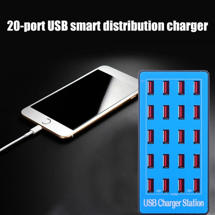 20 портов USB зарядное устройство концентратор Быстрая зарядка 3,0 станция Универсальный телефон адаптер питания VDX99