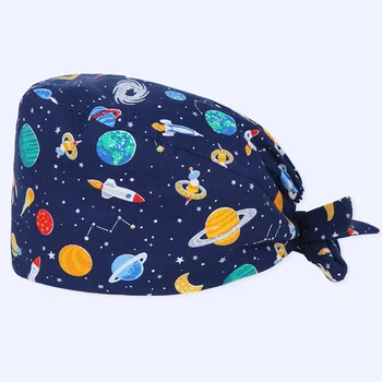 

Space Rocket Nurse Medical Cap Surgical Scrub Hat Enfermeria Enfermagem Accessories Enfermera Veterinary Hospital Doctor Caps