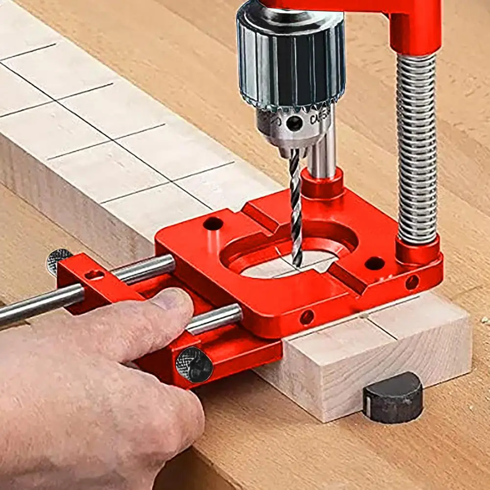 NEW Drill Locator Hole Drill Guide Dowel Jig Woodworking Drilling Template Guide Tool Drill Locator Jig Woodworking Locator Tool