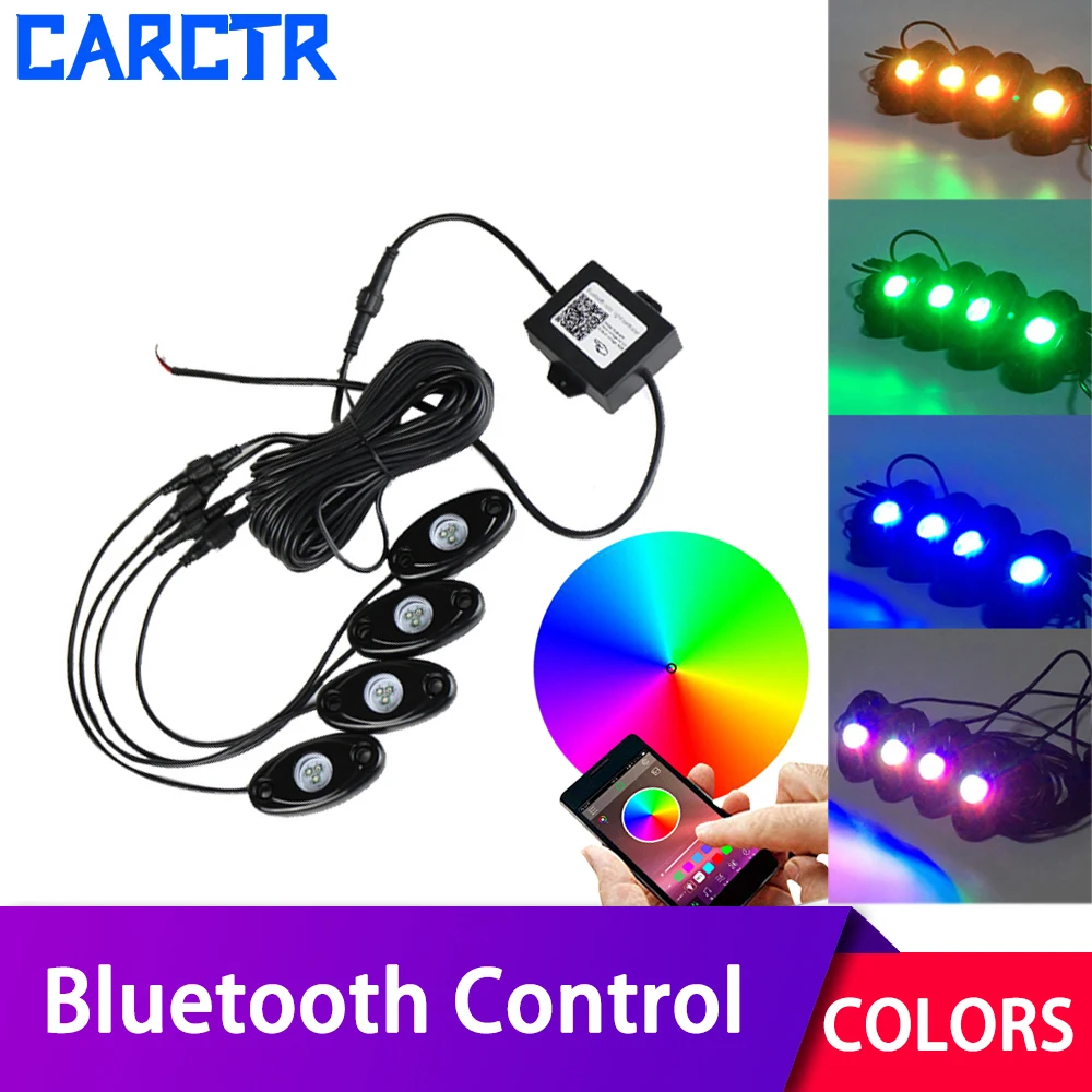 

APP Control 12V LED Modified Car Chassis Atmosphere Light Auto RGB Underglow Decorative Lamp Off Road ATV SUV Truck Chassis Lamp