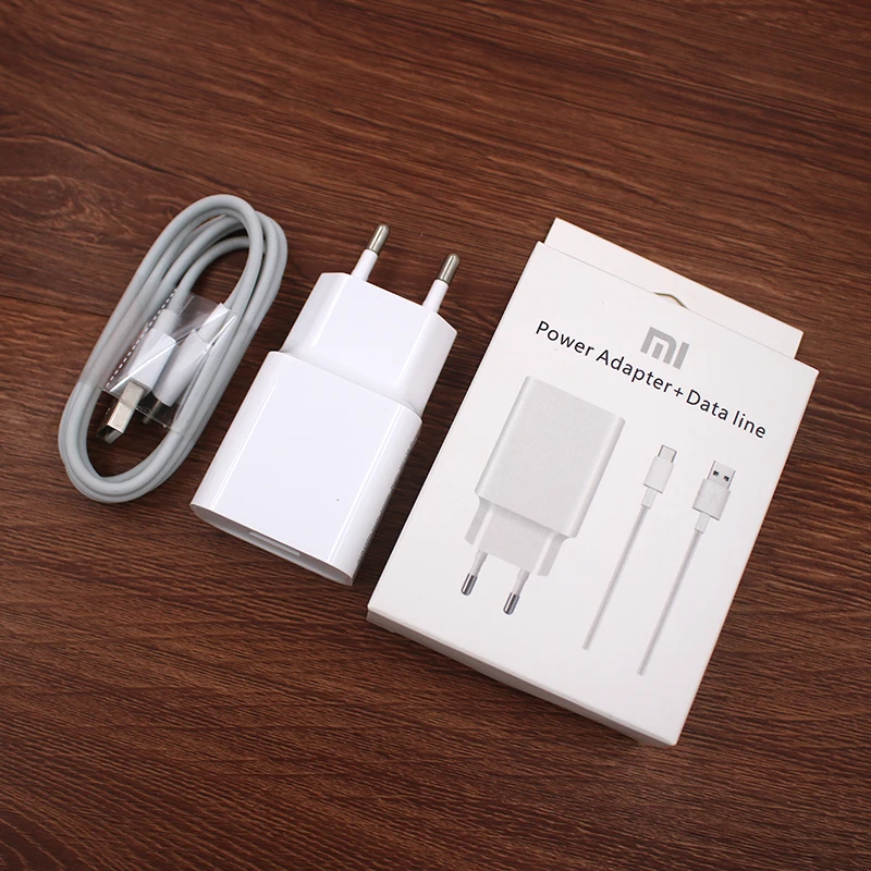with box Xiao mi 12 В 1.5A usb type-C кабель зарядное устройство адаптер быстрой зарядки для mi 6 6x8 8SE A3 lite A2 красный mi 8A K20 Note 8 7 pro - Цвет: with box