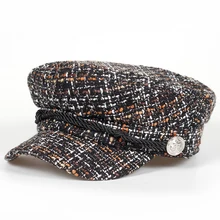 Элегантные зимние брендовые шапки в стиле ретро, Модный хлопковый плотный берет, уличная дорожная кепка для женщин и мужчин, плоская тёплая шапка Newsboy