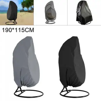 

Black / Grey 190 x 115cm 210D Oxford Fabric Waterproof Dustproof Outdoor Garden Patio Hanging Swing Rattan Chair Cover