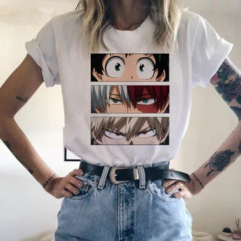 My Hero Academia Cute Anime T Shirt Women Casual Harajuku Tee Oversize Female T Shirt