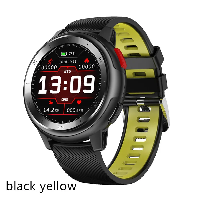 black yellow DT68 Смарт-часы IP68 Водонепроницаемый Bluetooth спортивные Смарт-часы фитнес-трекер монитор сердечного ритма ЭКГ браслет PK L8 L9 L10 IWO - Цвет: black yellow