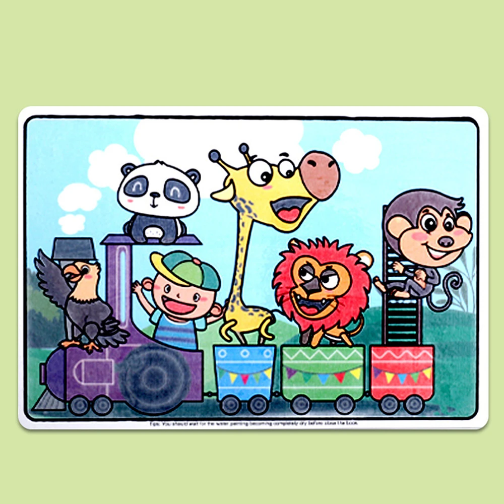 Educational Painting Toys 3D Animation Magic Box Grating Jigsaw Puzzle Will Move the Card Animal Cognitive Painting Toys