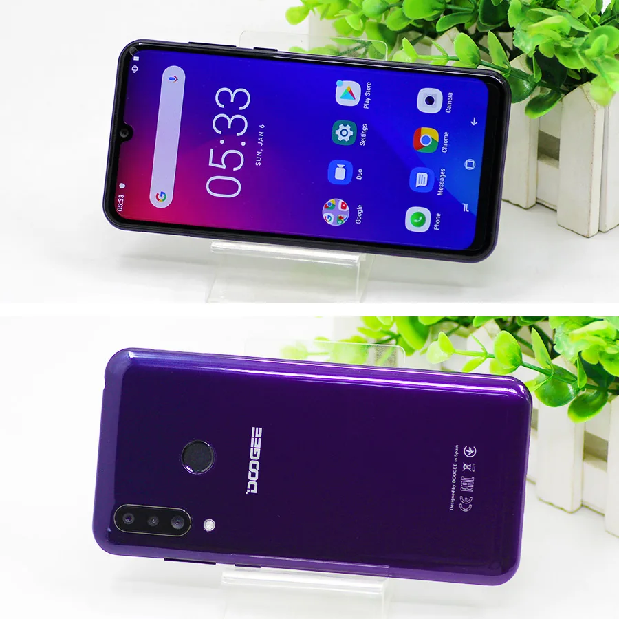 DOOGEE N20, новинка, смартфон, 6,3 дюймов, FHD+ дисплей, 4350 мАч, 4 Гб+ 64 ГБ, четыре ядра, 10 Вт, зарядка, отпечаток пальца, 16 МП, тройная задняя камера
