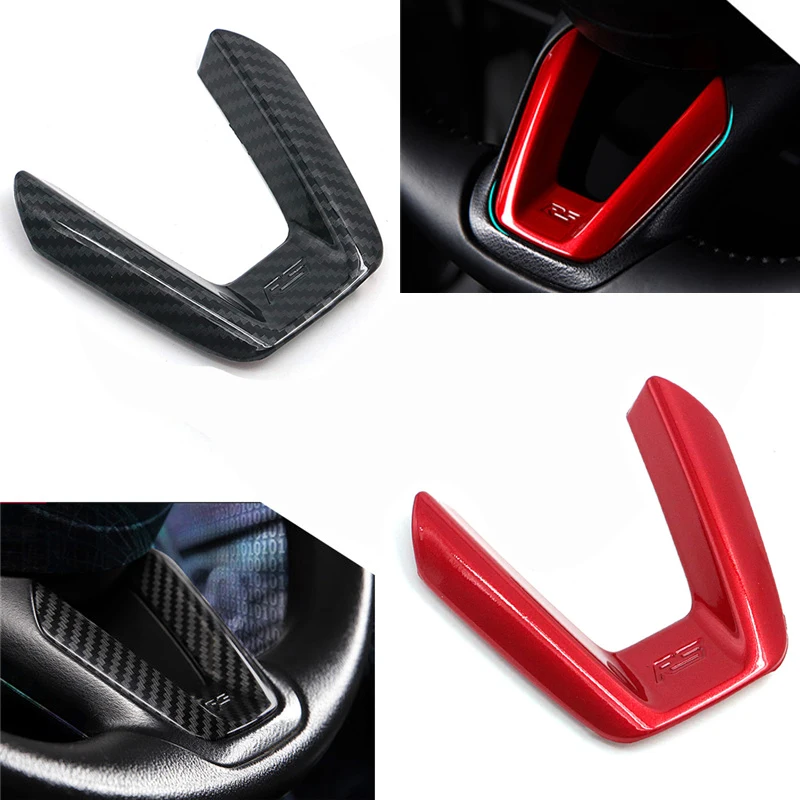 New Black / Red Lacquer Car Steering Wheel Decoration Trim ABS Car-covers Upgrade For MAZDA 3 6 CX-3 CX-5 CX-8 CX-9