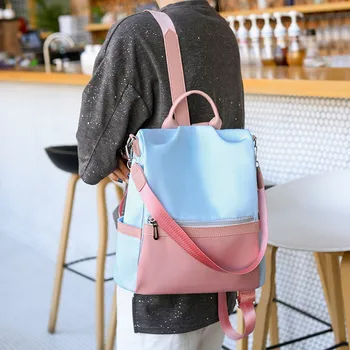 

2020 Xiniu Backpack Women Ladies Fashion Mixedcolor Patchwork Waterproof Handbag Tote Shoulder Cool Backpack Bags рюкзак женский