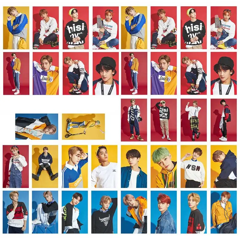 

30Pcs/Set Kpop NCT Photo Card Poster Self Made Kpop NCT Members Lomo Cards Paper NCT Team HD Photocard for Fans Gift Collection