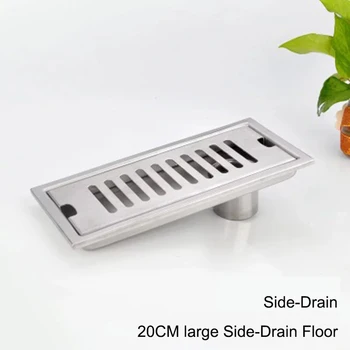 

Deodorant Engineering Pipe Shower 75 Long Type 304 Floor Drain Large Floor Drain Large Displacement Rectangular Stainless Steel