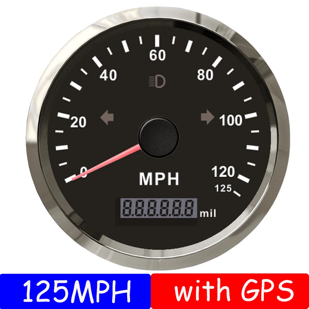 TACHIMETRO GPS 85 mm contachilometri 200 mph con luce girevole bianca per  autocarro barca EUR 58,94 - PicClick IT