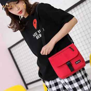 

Harajuku Canvas Women Shoulder Crossbody Bag Letter Print Bags Outdoor Travel Unisex Messenger Handbag Phone Messenger Bag