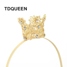 Матовый Золотой Цвет Тиара Корона Повязка Свадебные аксессуары для волос Цветок Тиара Корона Свадебные украшения для женщин