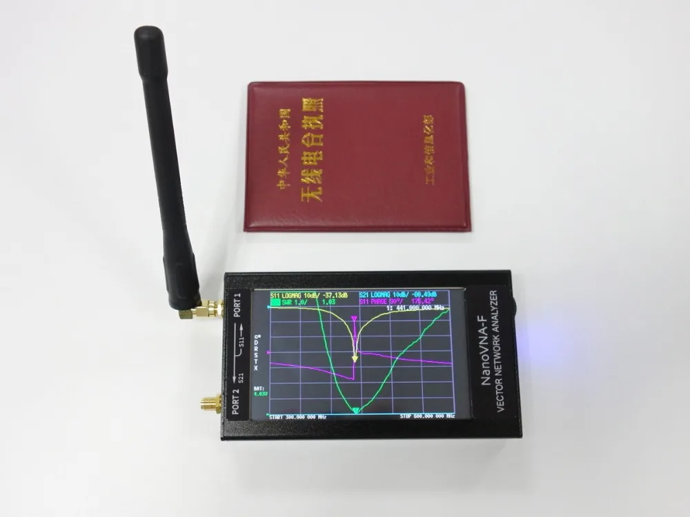 Обновленная версия NanoVNA-F 4,3 дюймов ips TFT lcd HF VHF UV векторный сетевой анализатор 50 k-1 ГГц встроенный аккумулятор 5000 мА I4-004