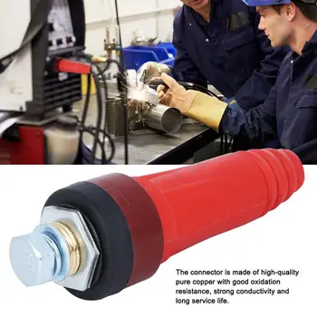 

5pcs 35-50 Square Quick Connectors Red Cable Joint European Connecting Welding Long + Round Type