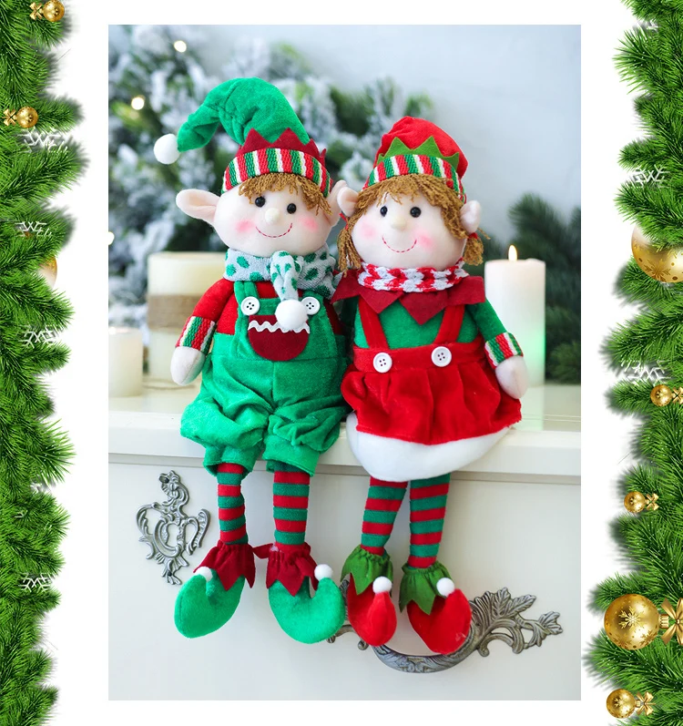 Новейший горячий плюшевый эльф эльфы куклы игрушка Рождественская елка украшения Новогодние подарки Рождественский Декор Плюшевые настенные вещи