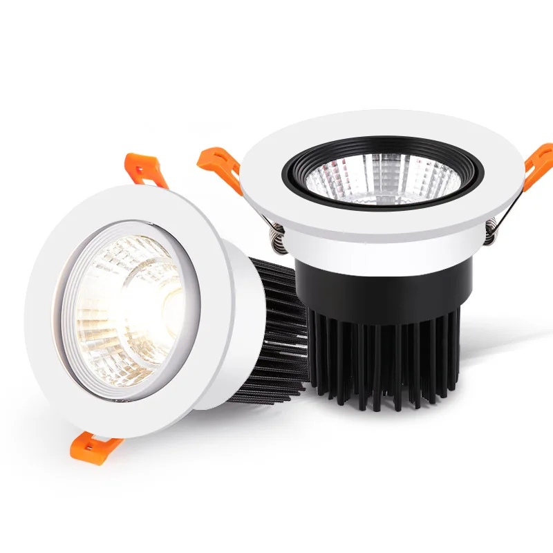 Dimmable AC85V-265V 5W 7W 9W 12W 15W 18W 24W 30W COB Downlight LED Recessed Ceiling Lamp Spot Light For Home Lighting led downlight recessed ceiling spotlight ceiling lamps
