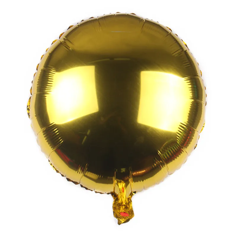 18-Inch Circle Light Board Monochrome Aluminum Film Balloon Solid Color Wedding Party Holiday Decorative Balloon